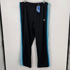 Adidas  Plus Originals 3-Stripes Track Pants Black & Blue Men’s 3XT NWT